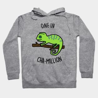 One In Cha-Million Cute Chameleon Pun. Hoodie